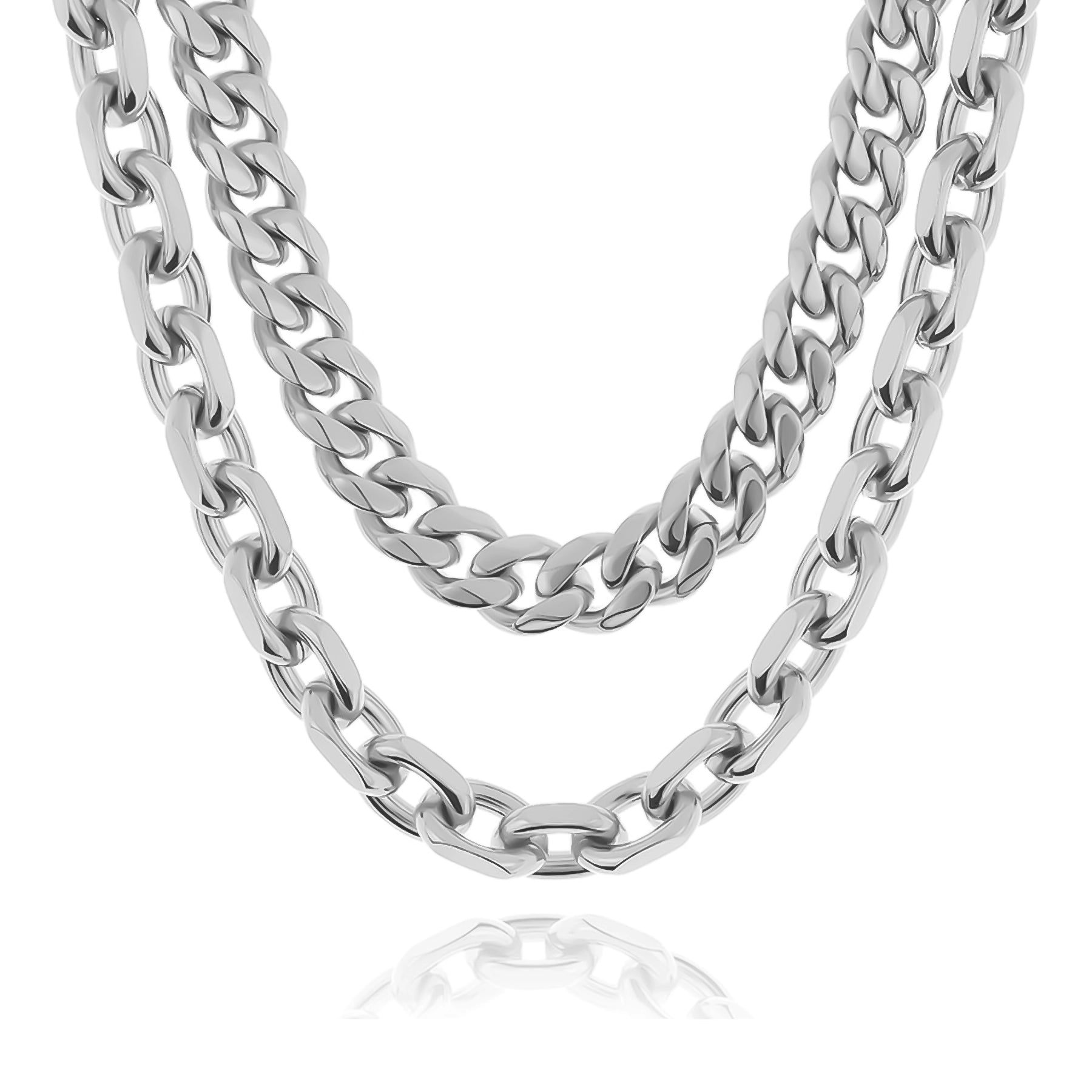 Cuban choker fashion silver