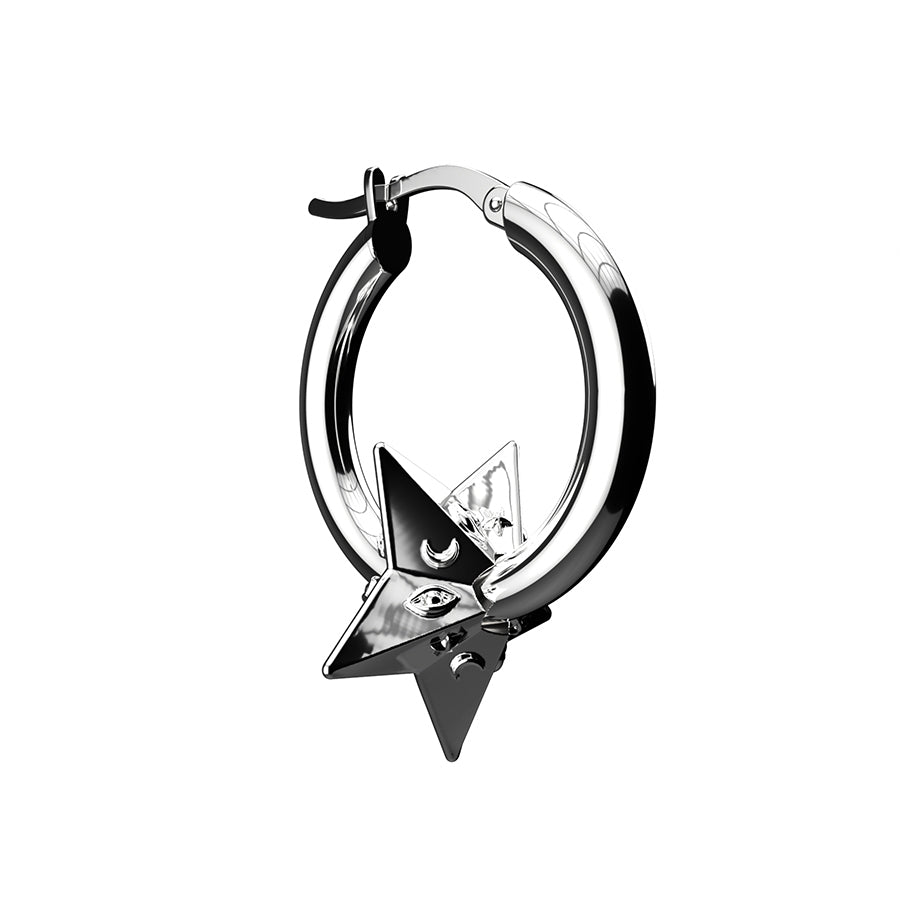 ASTROLOGY STAR HOOP EARRING - Hard Jewelry™