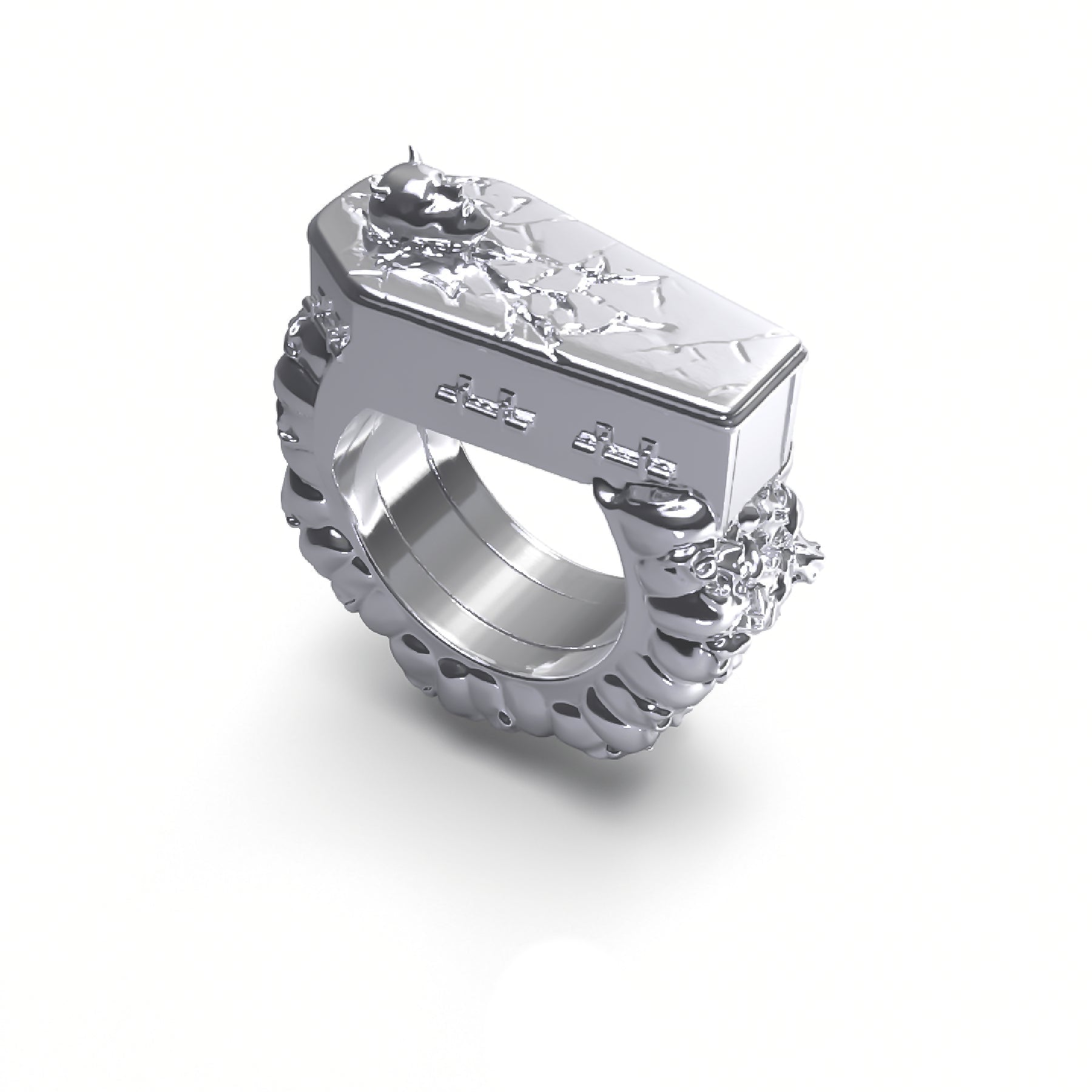 FALLEN ANGEL COFFIN RING - Hard Jewelry™