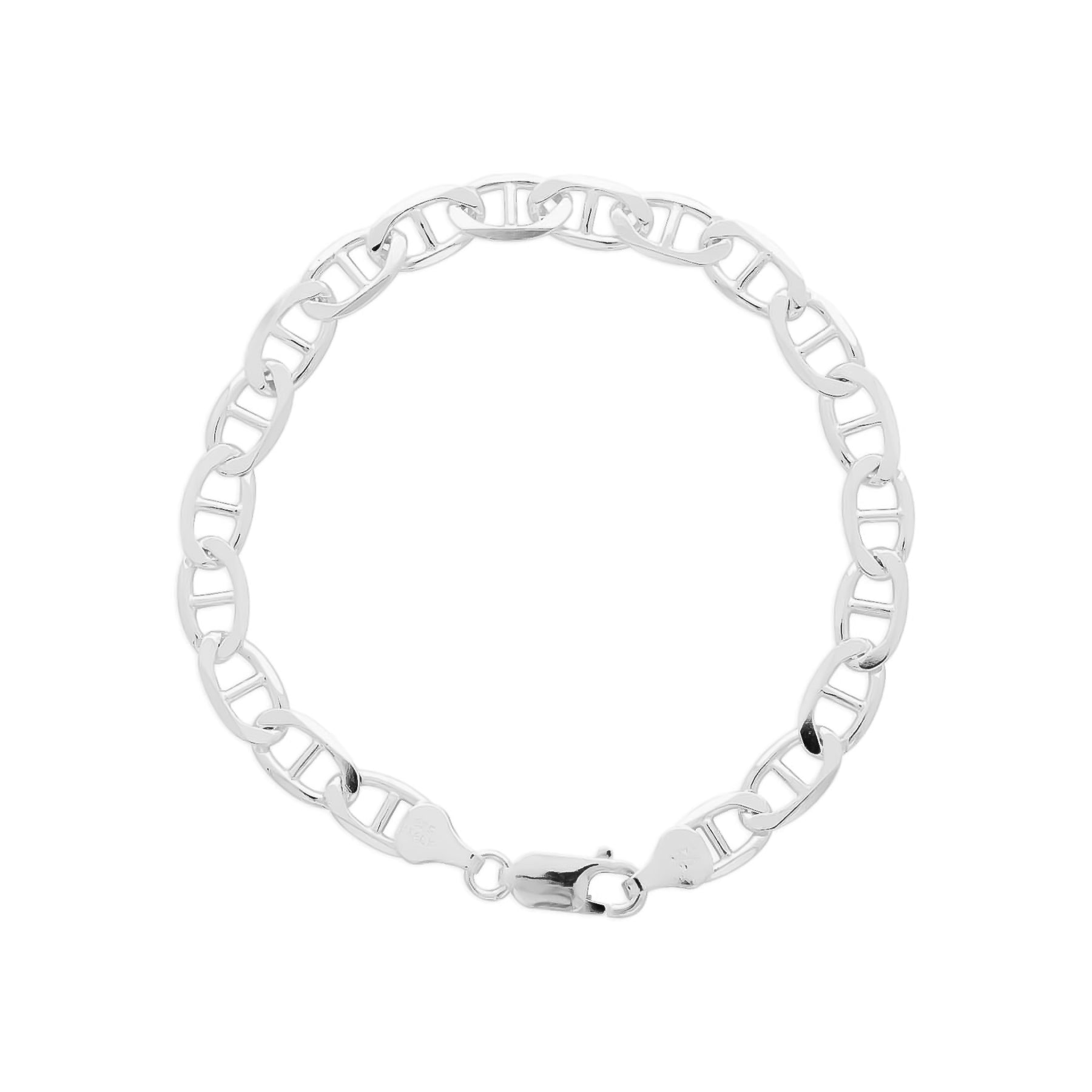 SILVER 6.3MM MARINER BRACELET - Hard Jewelry™