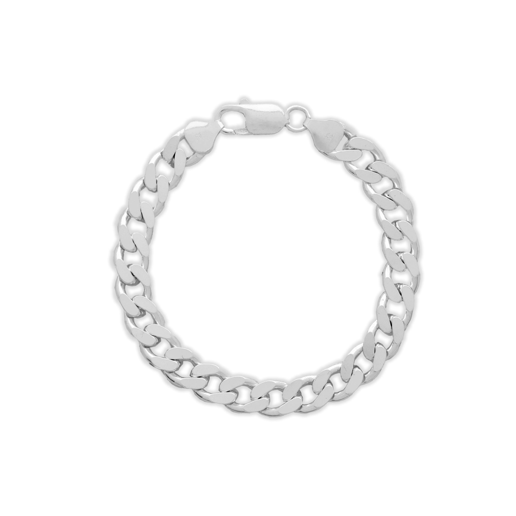 SILVER 8MM CURB BRACELET - Hard Jewelry™