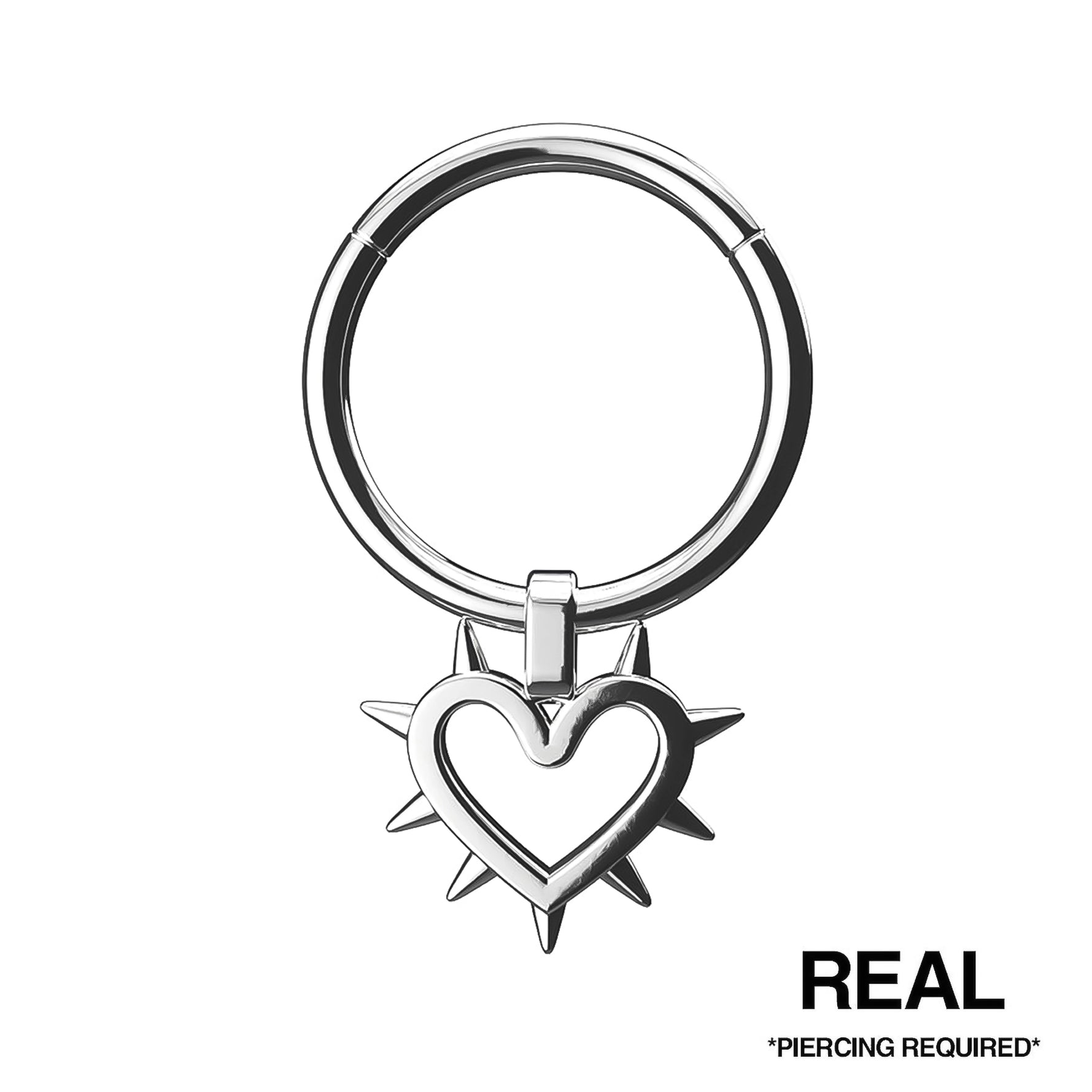 SPIKED HEART SEPTUM - Hard Jewelry™