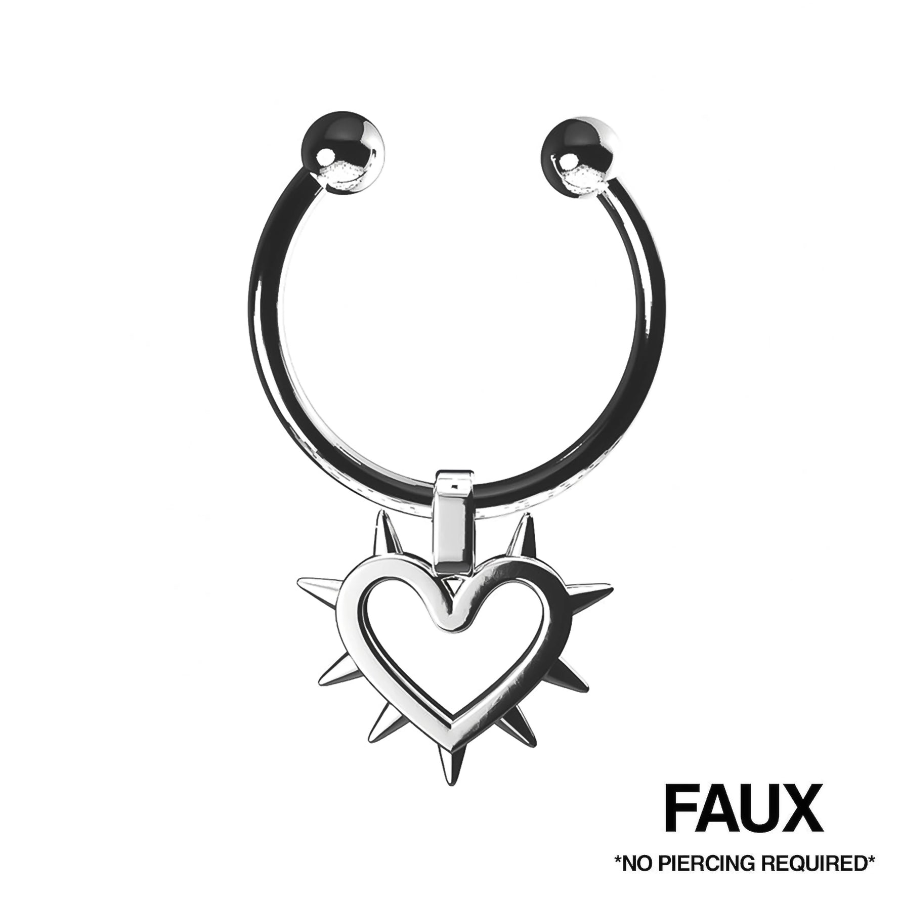 SPIKED HEART SEPTUM - Hard Jewelry™